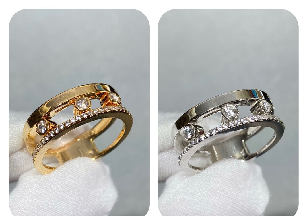 M ring gold/silver
