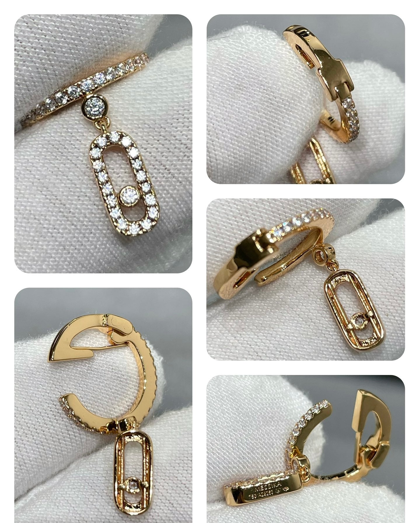 M middle ear clip earrings