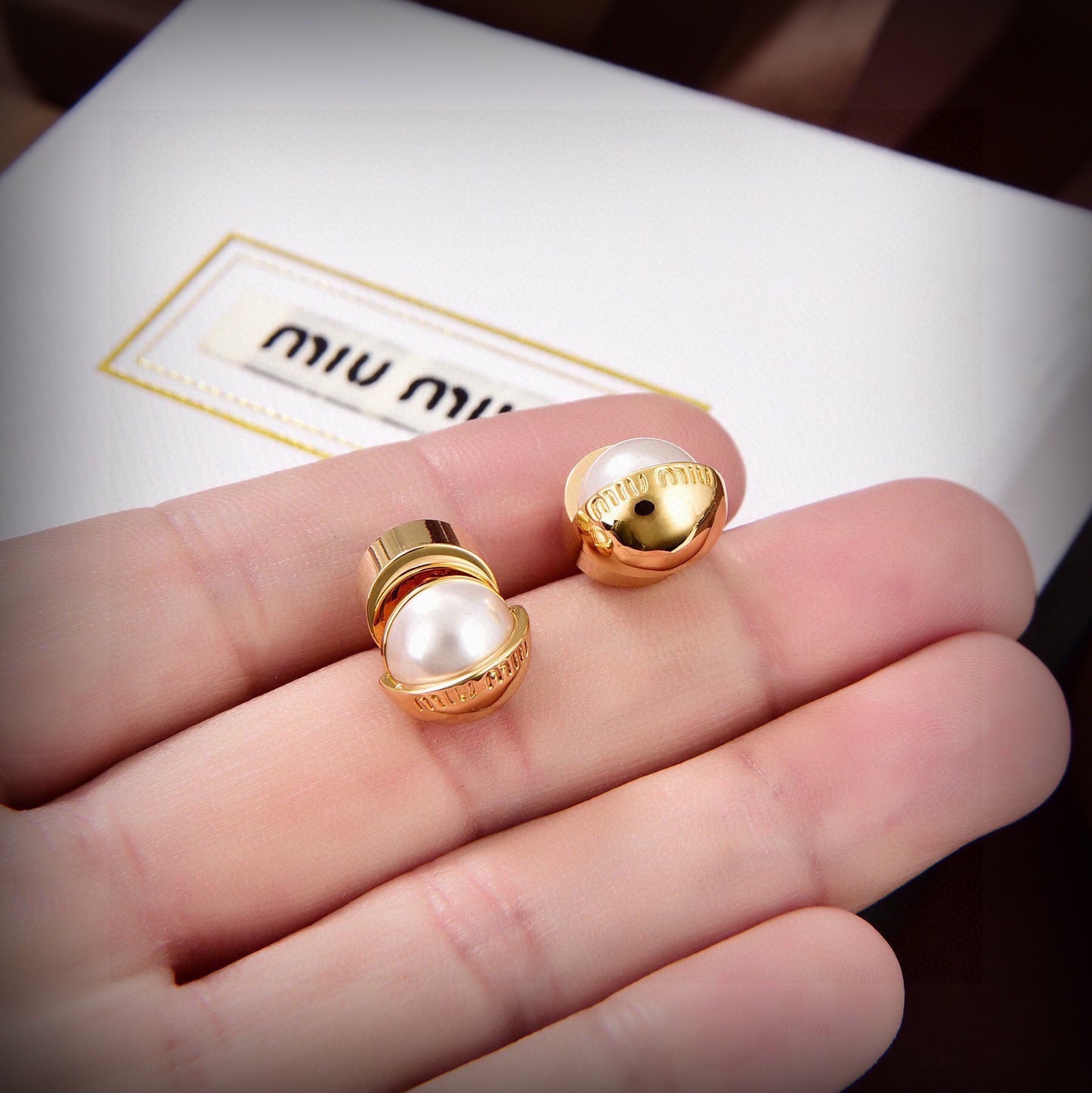 MM pearl earrings