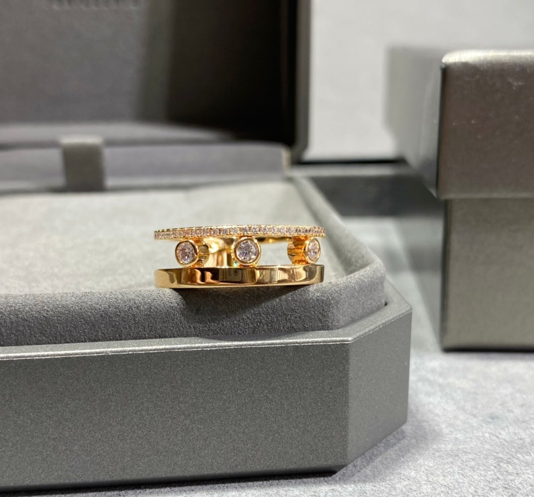 M ring gold/silver