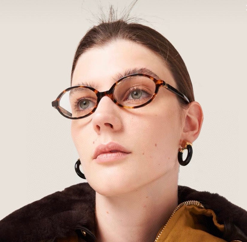 MM rounded leopard earrings