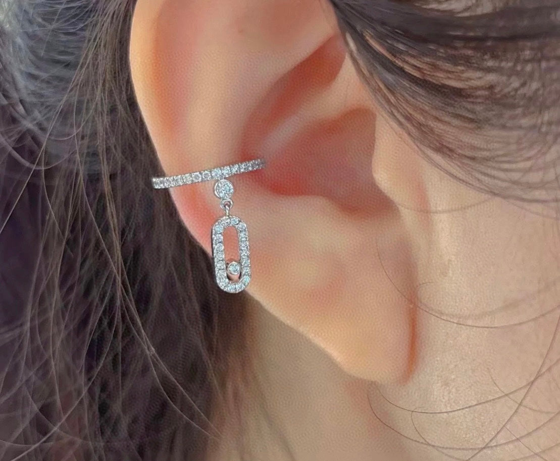 M middle ear clip earrings