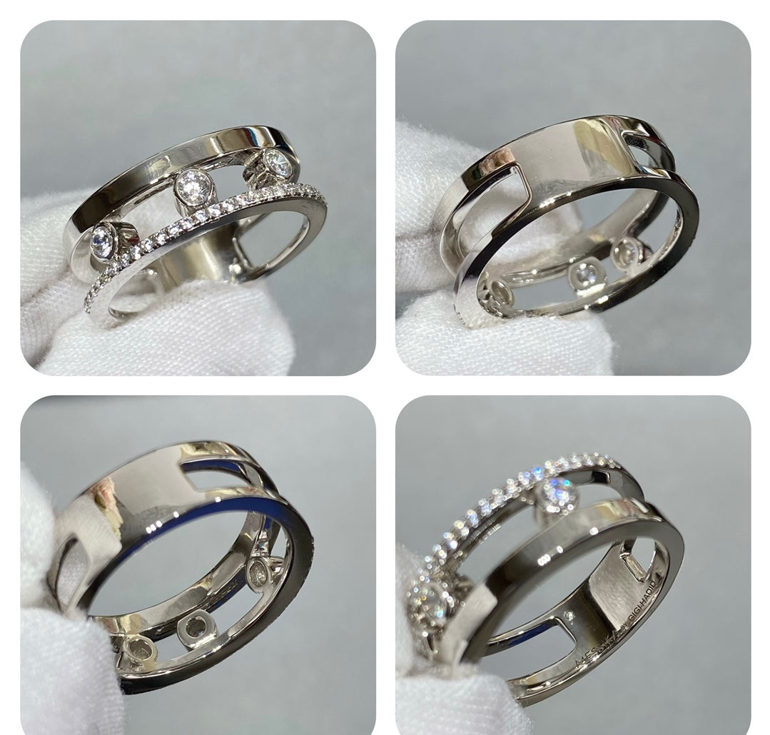 M ring gold/silver