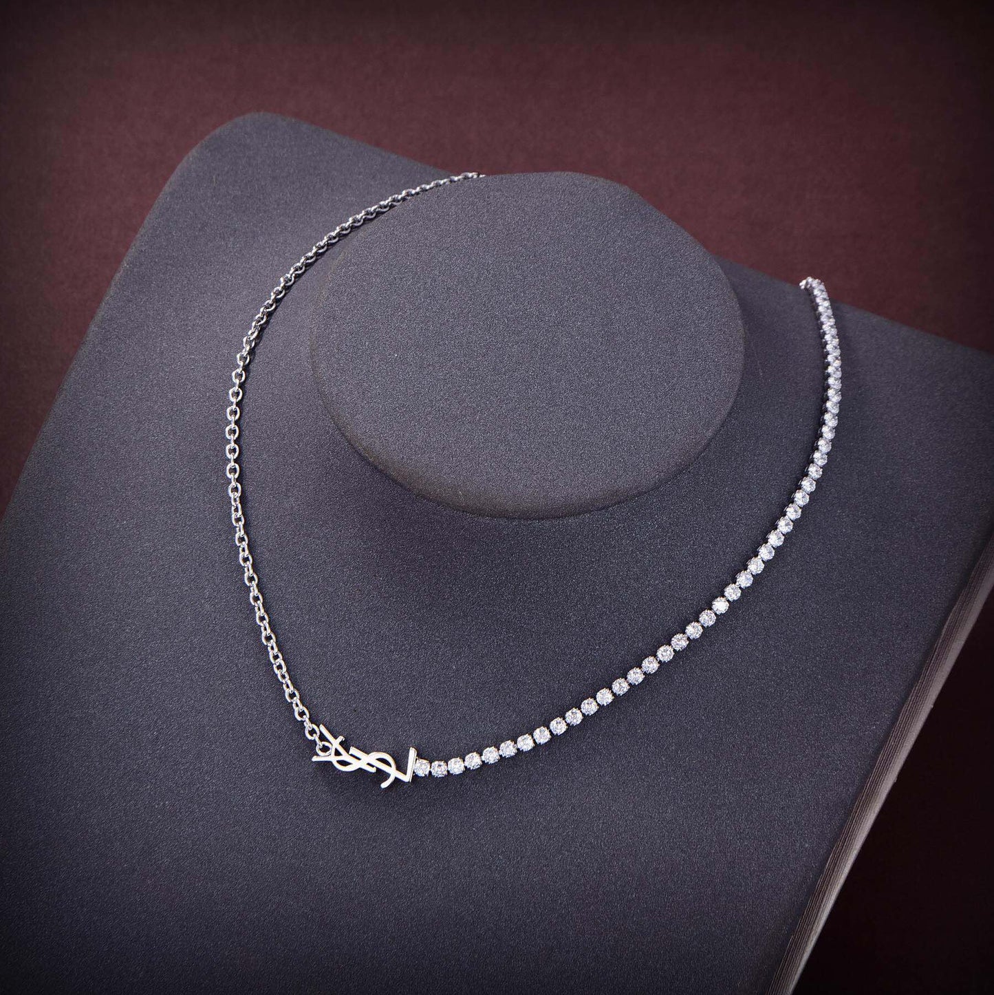 YSL half pearl necklace