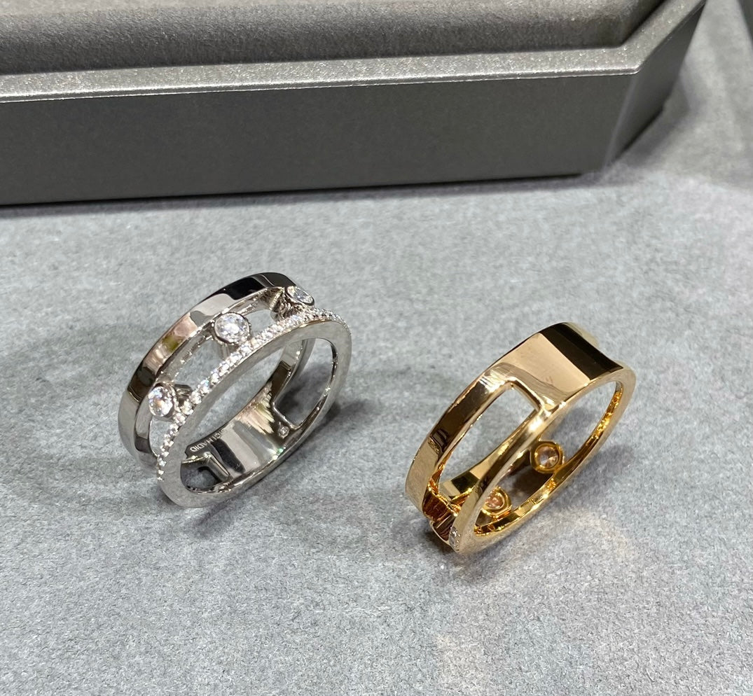 M ring gold/silver