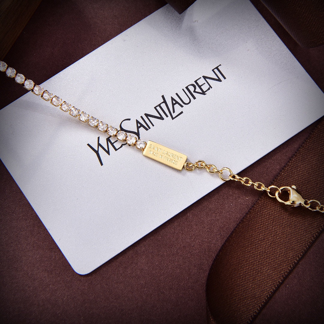 YSL half pearl necklace