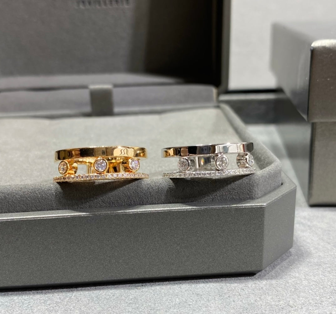 M ring gold/silver
