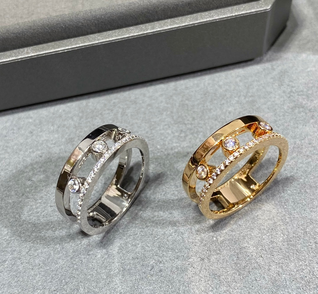 M ring gold/silver