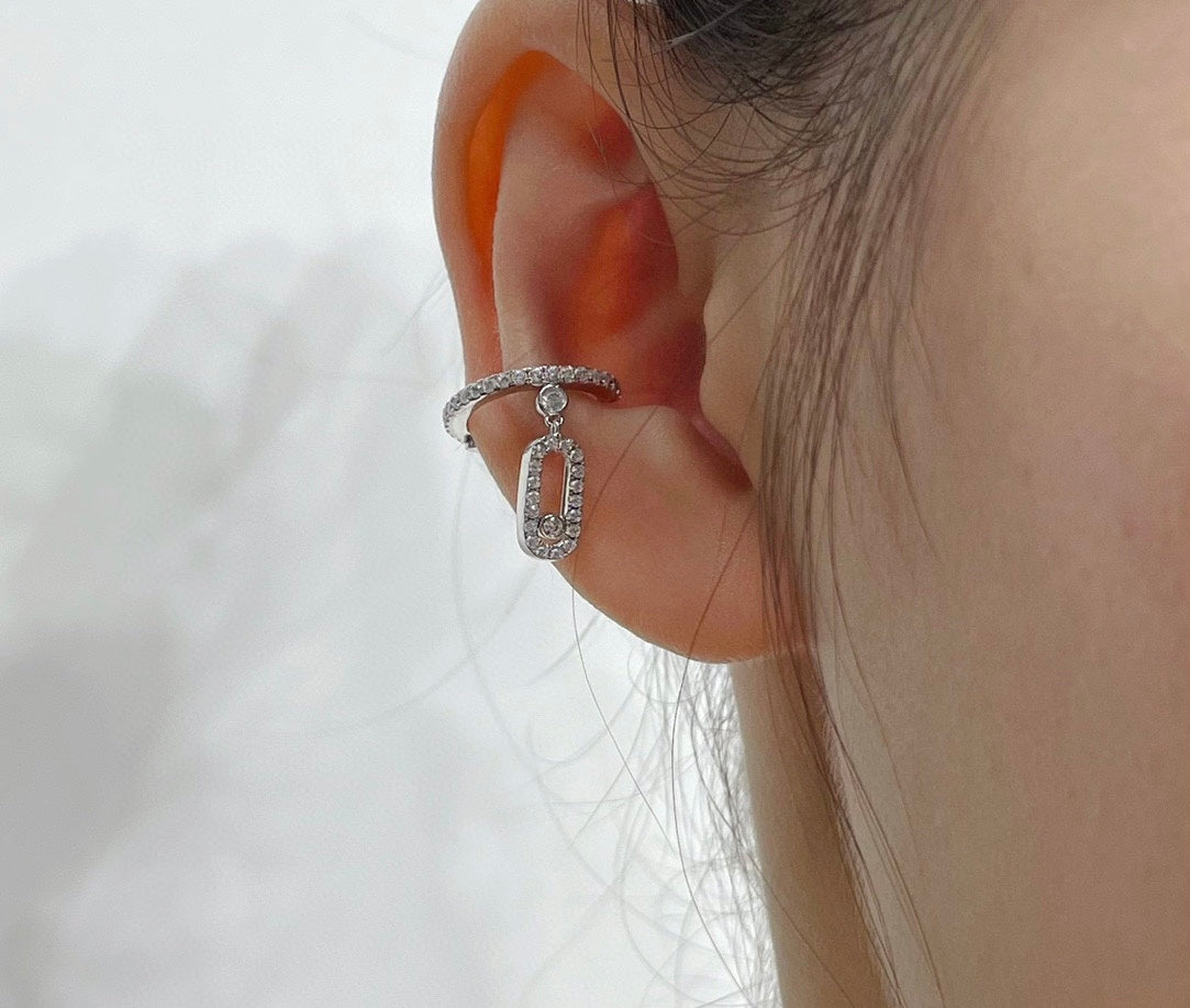 M middle ear clip earrings