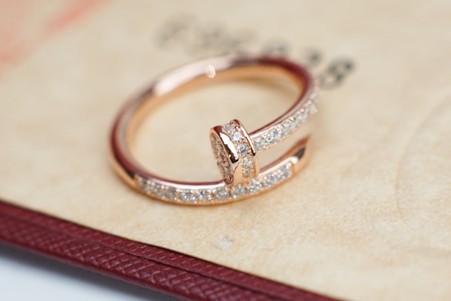 C juste un clou ring rose gold/silver and diamonds