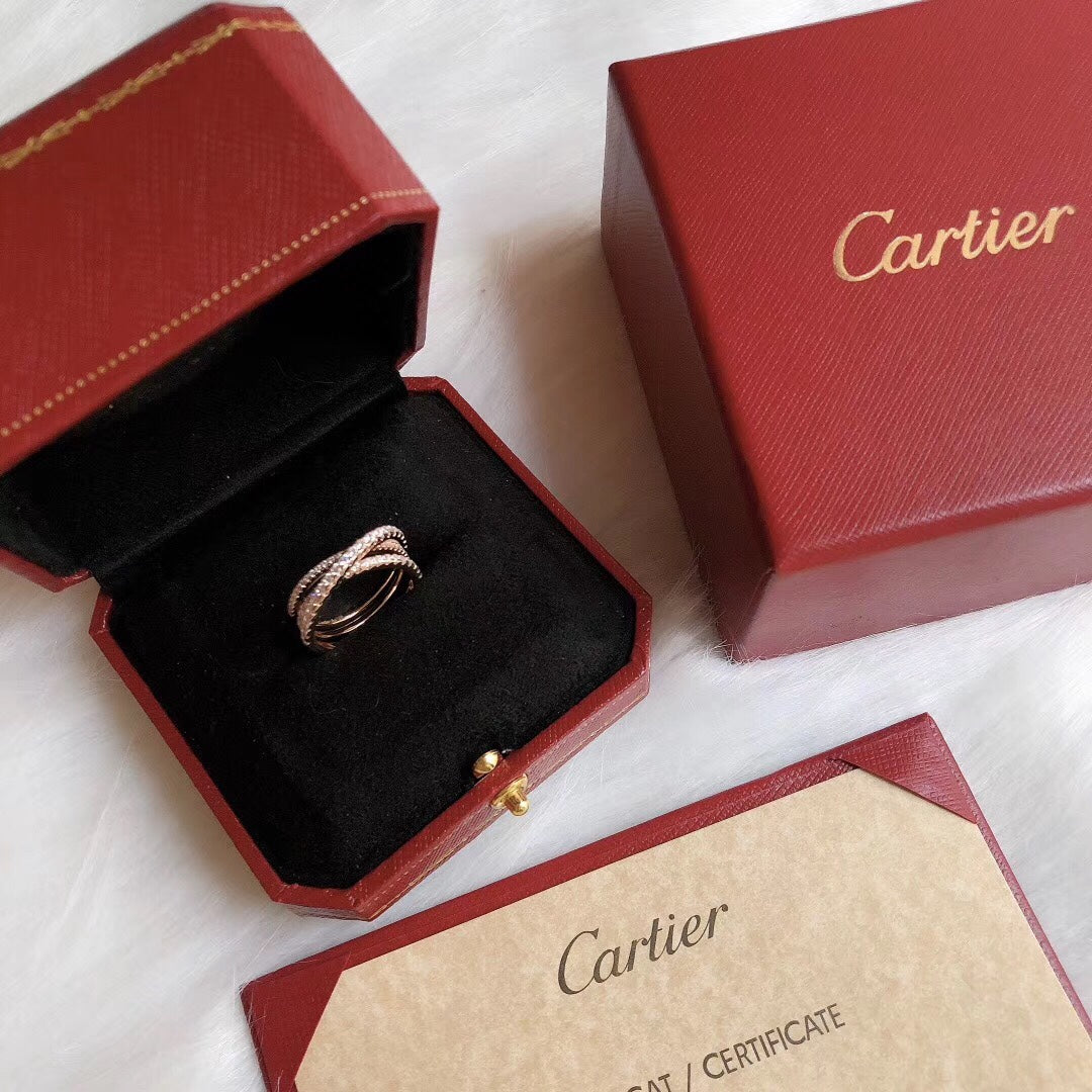 C rose gold ring