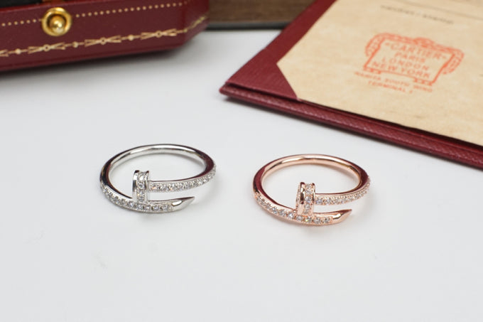 C juste un clou ring rose gold/silver and diamonds