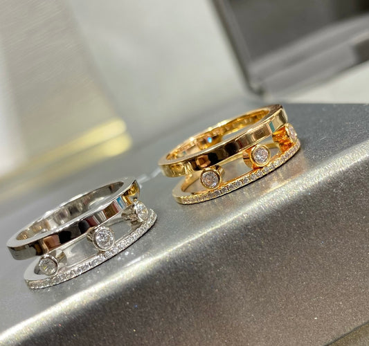 M ring gold/silver