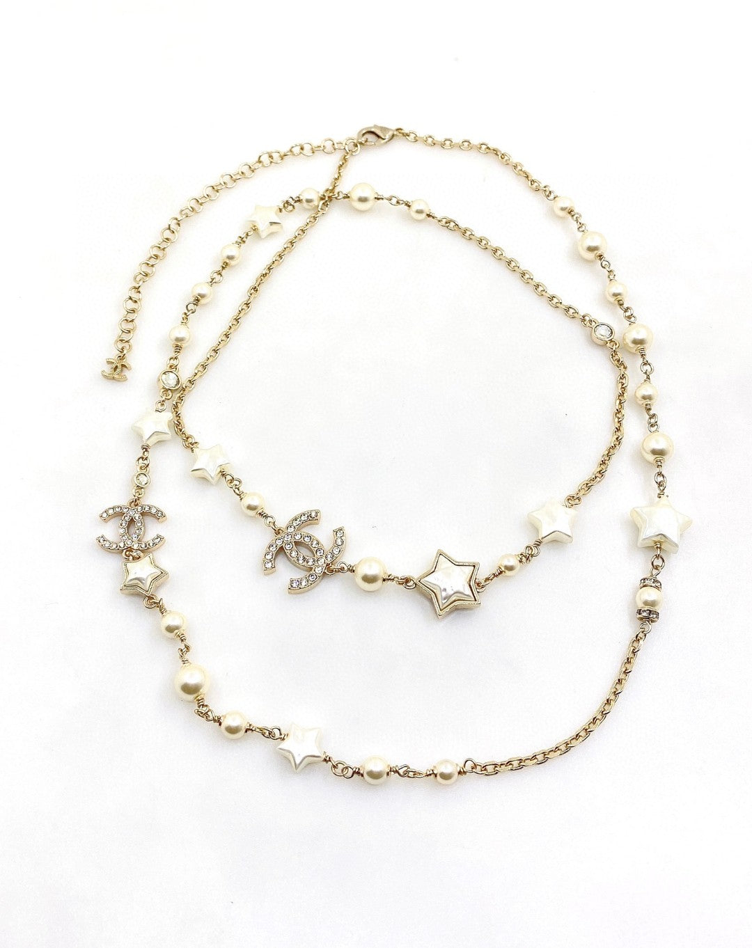 C star and logo necklace