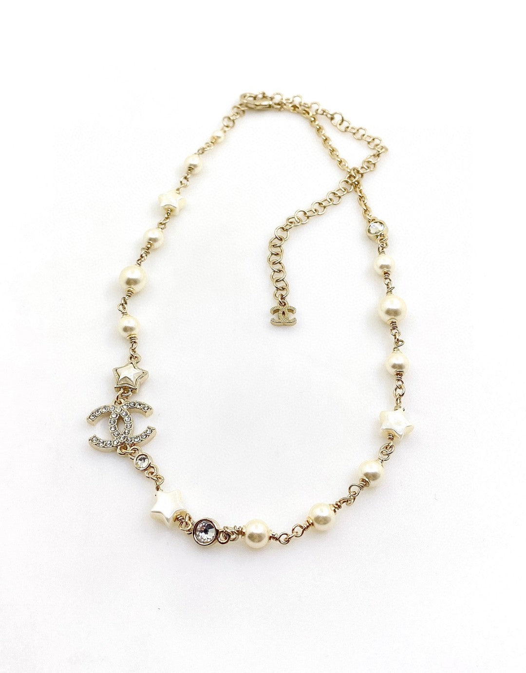C star and logo necklace