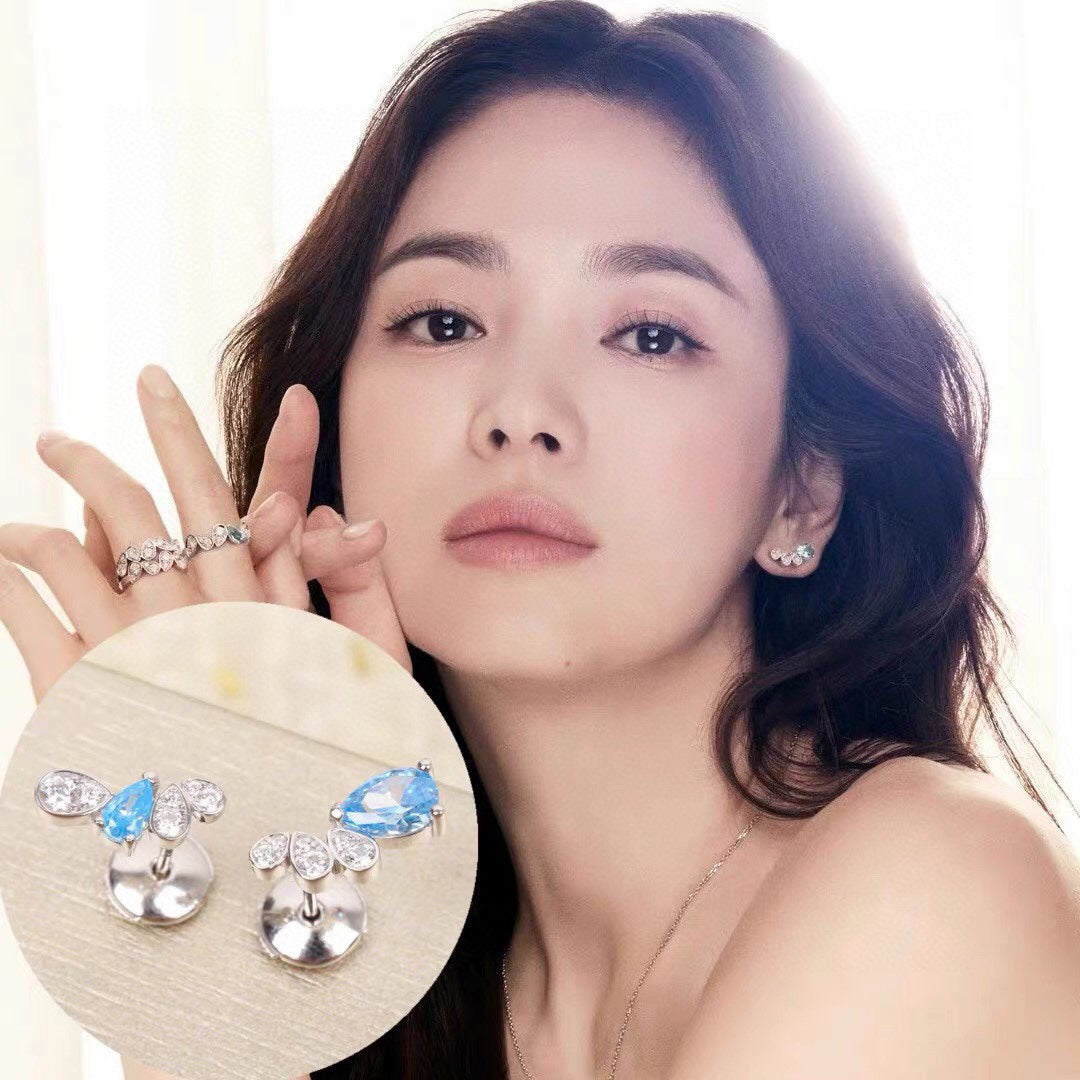 BV blue stone earrings