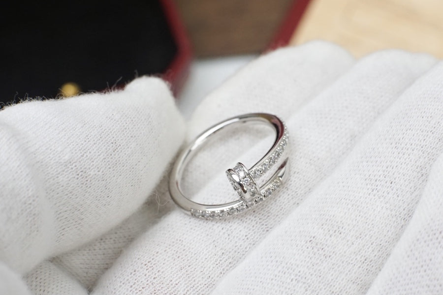 C juste un clou ring rose gold/silver and diamonds