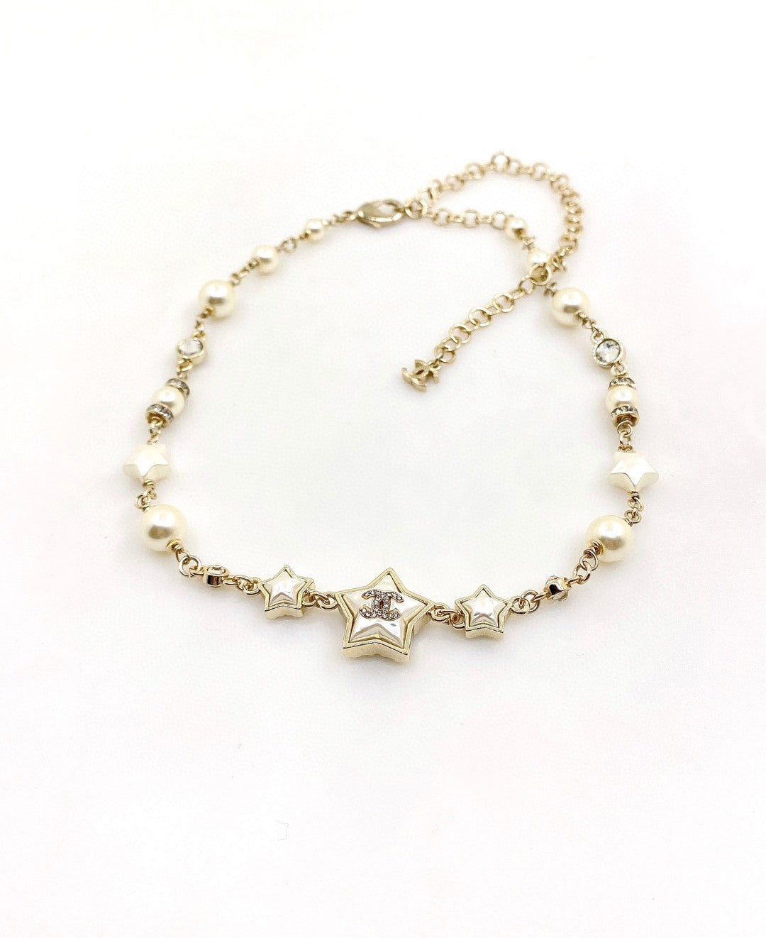 C stars and pearls necklace