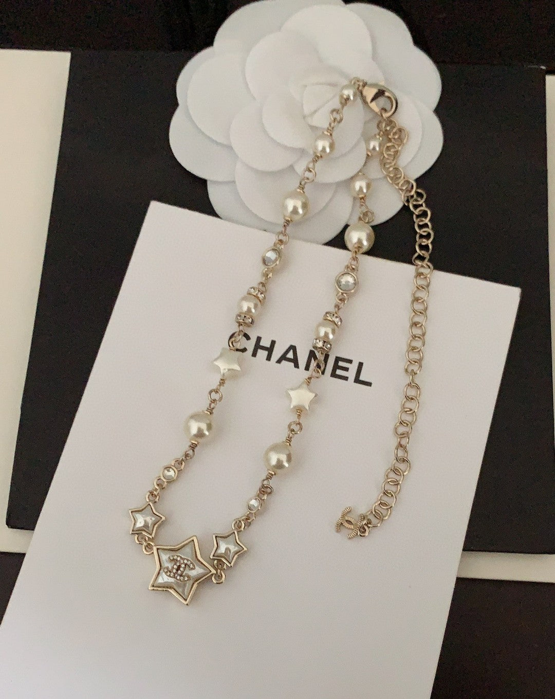 C stars and pearls necklace