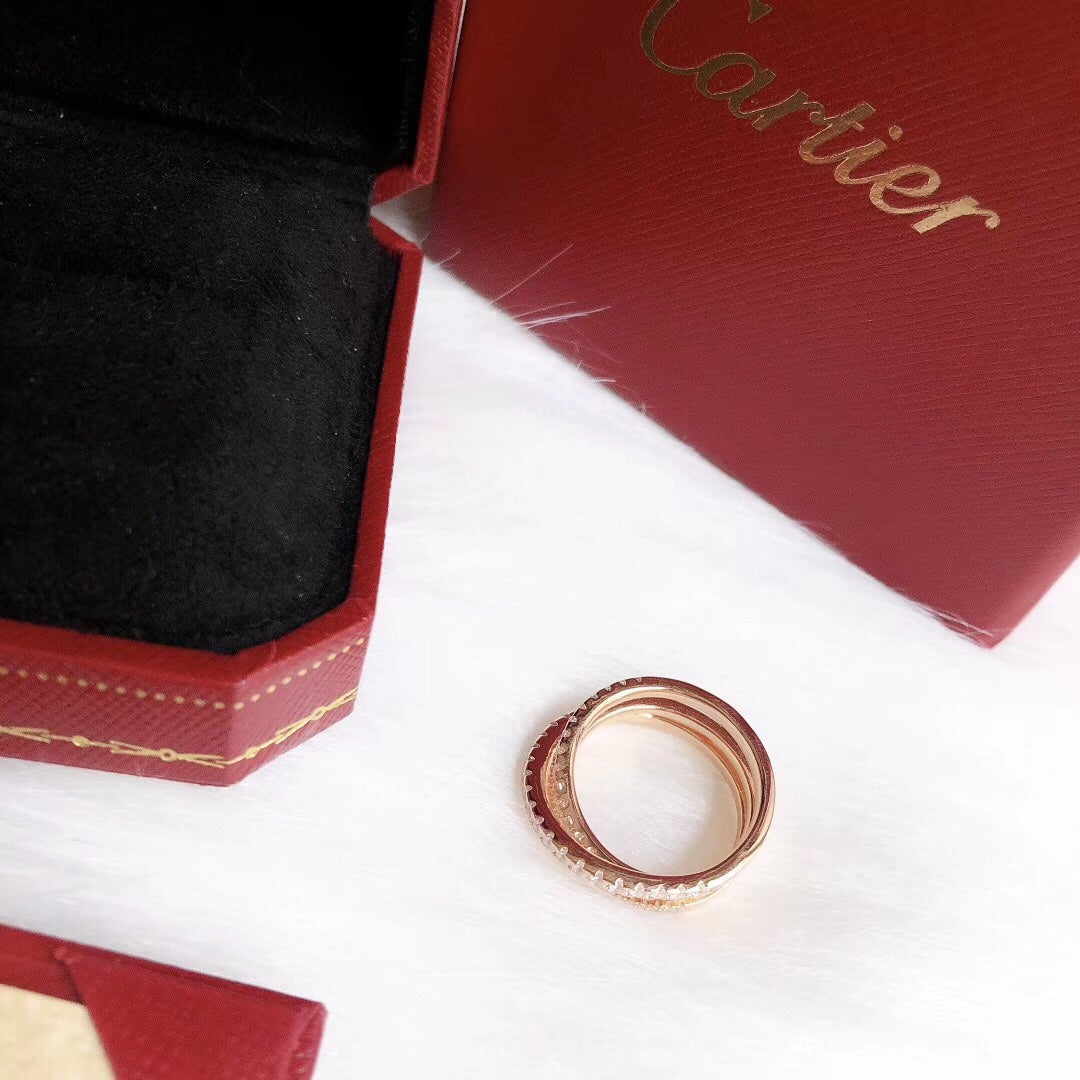C rose gold ring