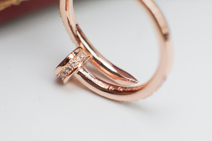 C juste un clou ring rose gold/silver and diamonds