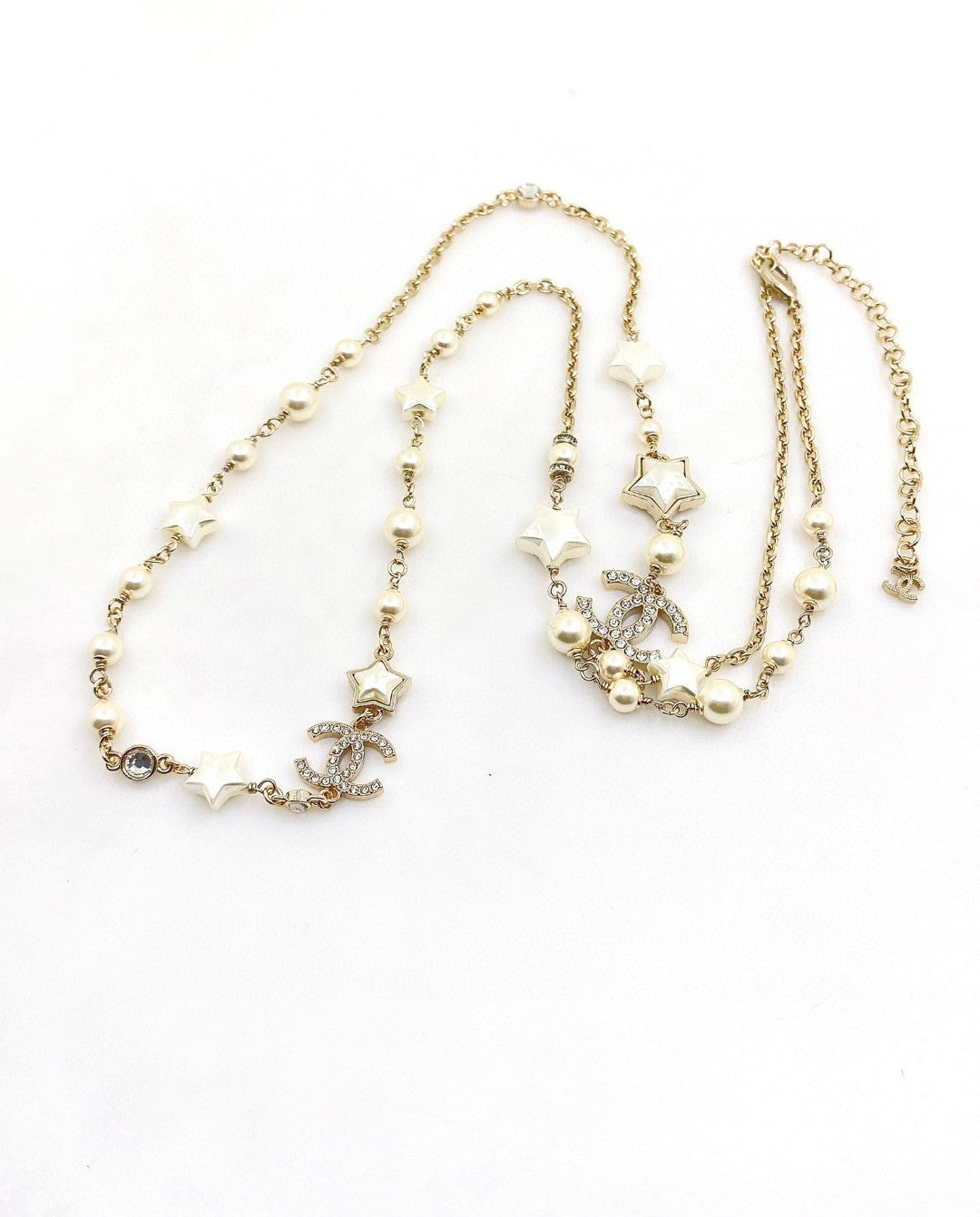 C star and logo necklace
